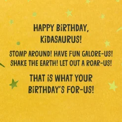Party Like a Dinosaur Birthday Card for Kids With Stickers