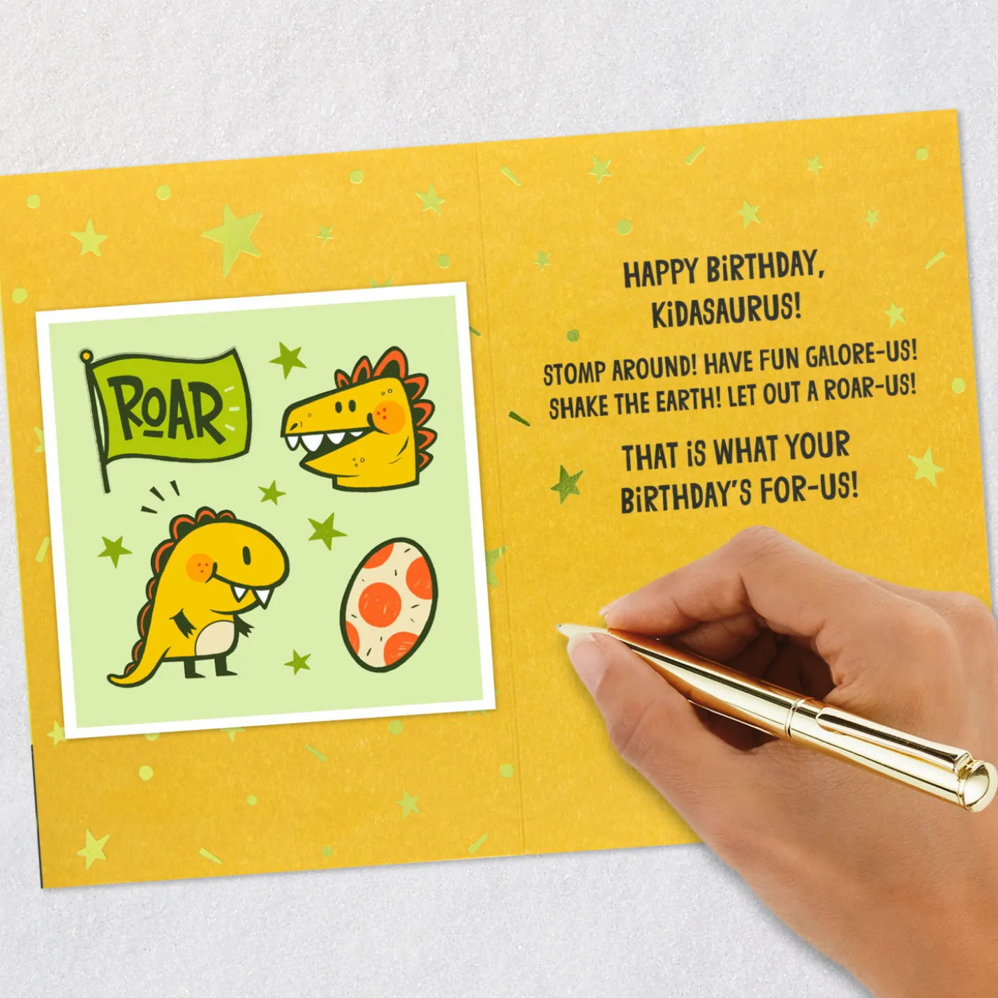 Party Like a Dinosaur Birthday Card for Kids With Stickers