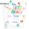 Party Animal Balloons Flat Birthday Invitation