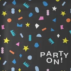 "Party On!" Geometric Shapes Dinner Plates, Pack of 8