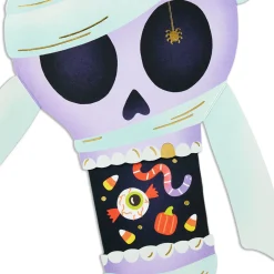 Party Your Face Off Mummy Paper Craft Halloween Card