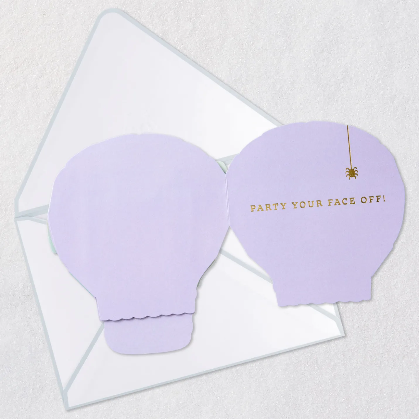 Party Your Face Off Mummy Paper Craft Halloween Card
