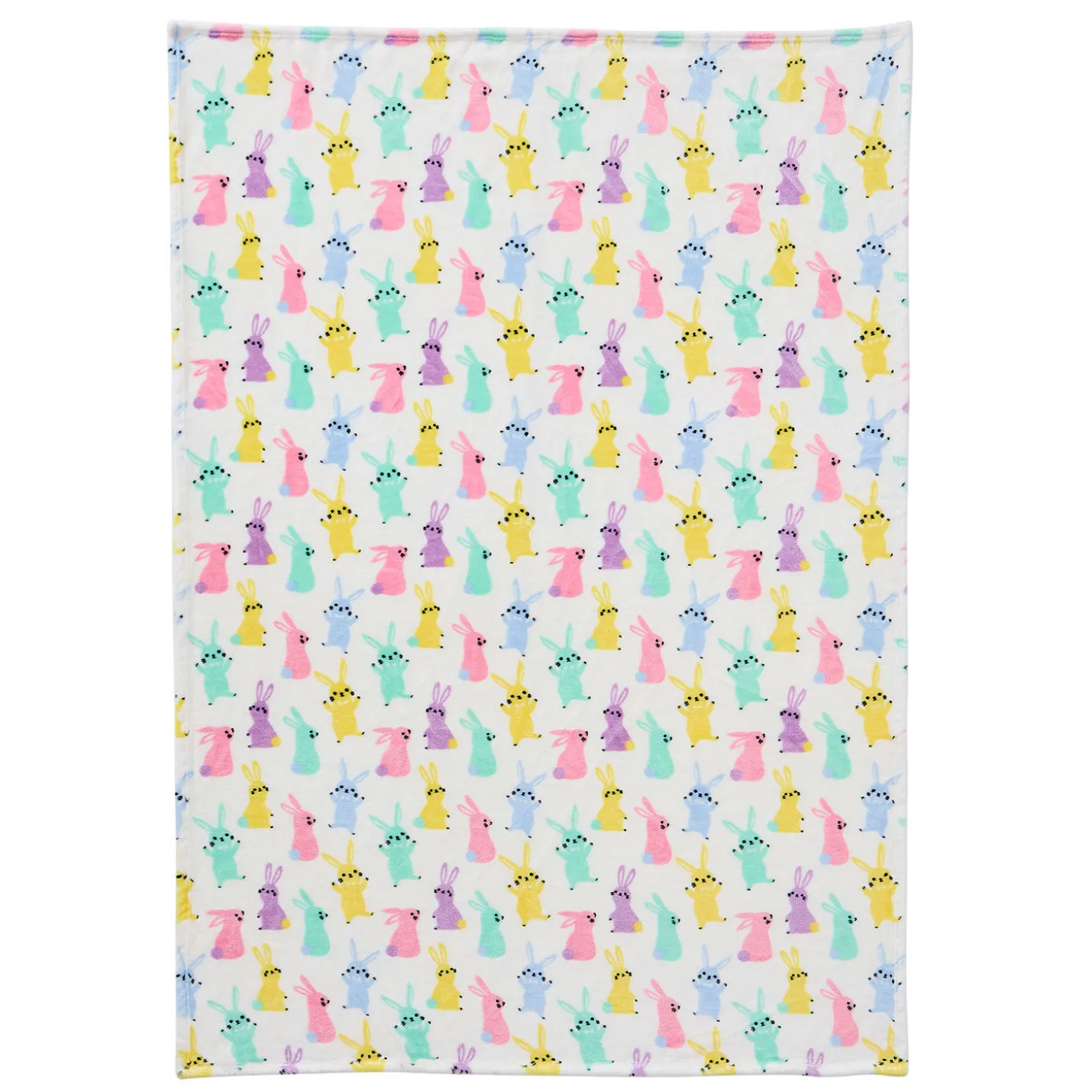 Pastel Bunnies Plush Fleece Throw Blanket, 50x70