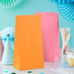 Pastel 6-Color Assortment Paper Goodie Bags, 30 total