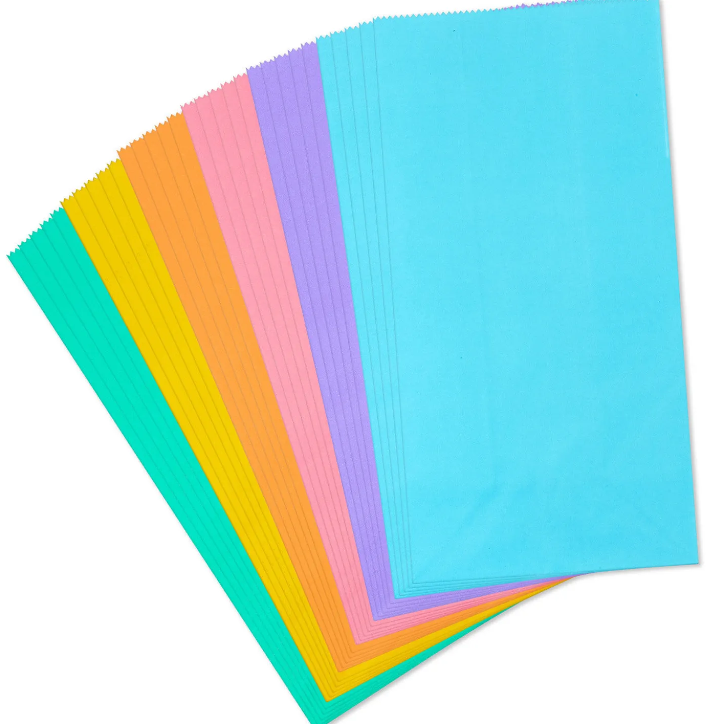 Pastel 6-Color Assortment Paper Goodie Bags, 30 total