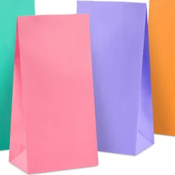 Pastel 6-Color Assortment Paper Goodie Bags, 30 total