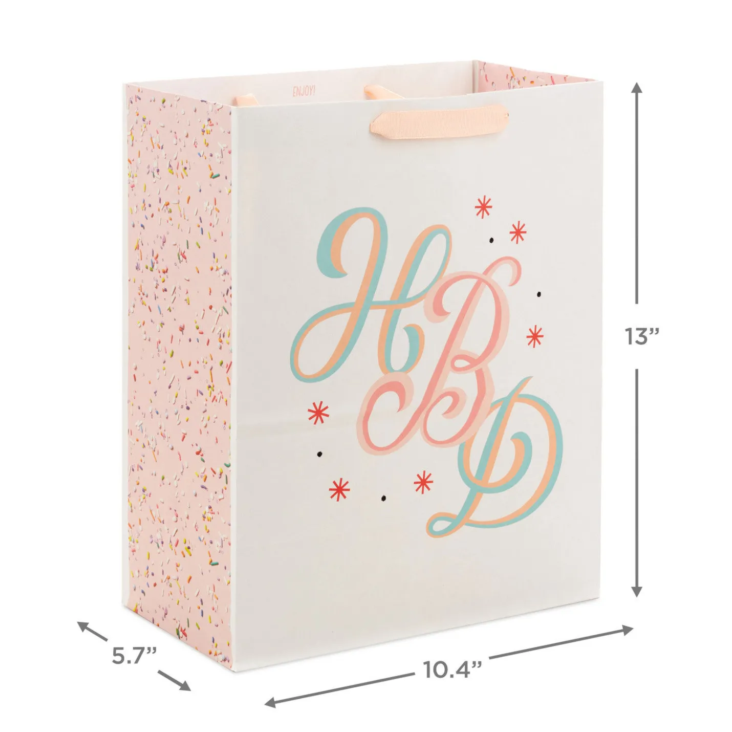 13" Pastel HBD Large Gift Bag