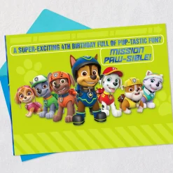 Paw Patrol™ Chase and Friends 4th Birthday Card
