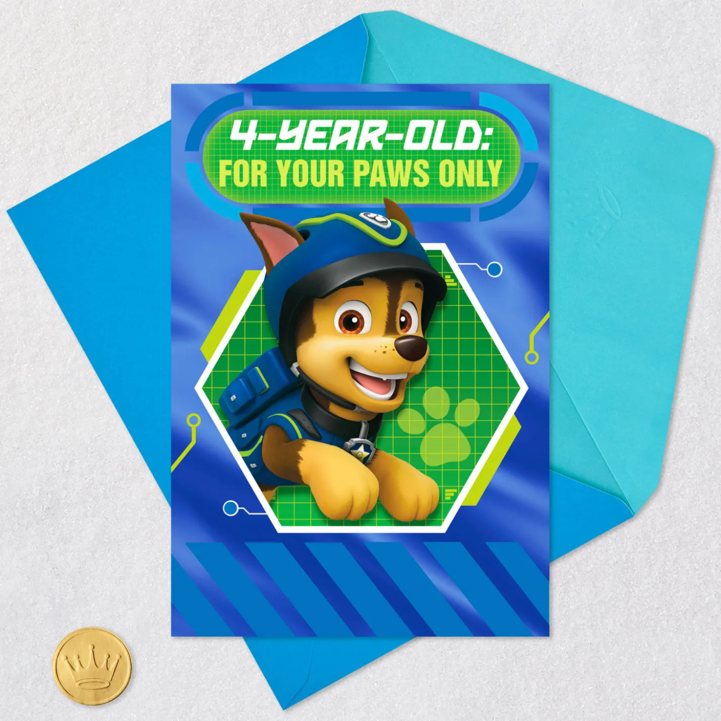 Paw Patrol™ Chase and Friends 4th Birthday Card
