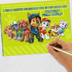 Paw Patrol™ Chase and Friends 4th Birthday Card