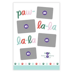 Paw La La La La Flat Holiday Photo Card From Pet