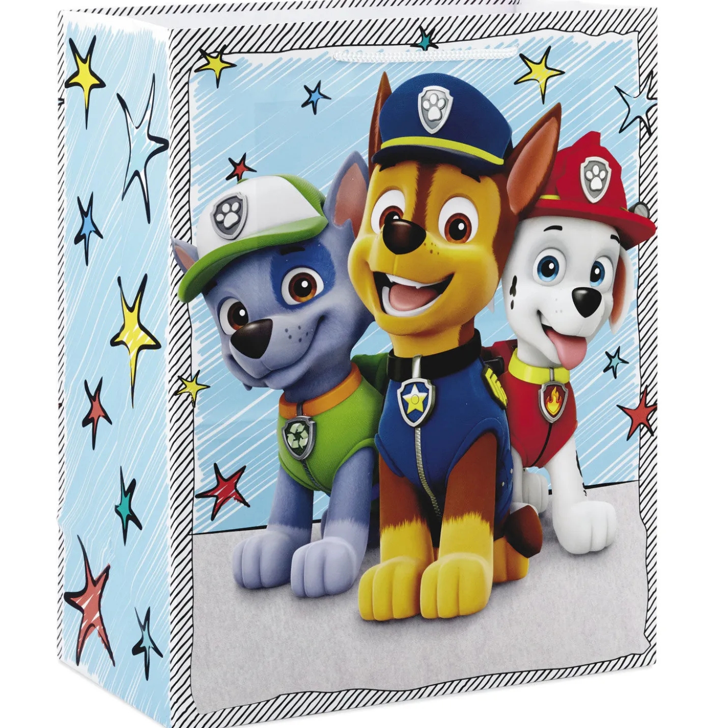 13" Paw Patrol™ Chase and Friends Blue Gift Bag
