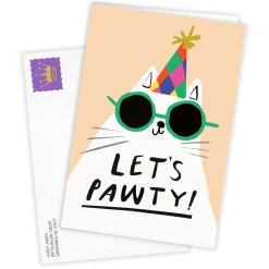 Pawty Cat Custom Celebration Card