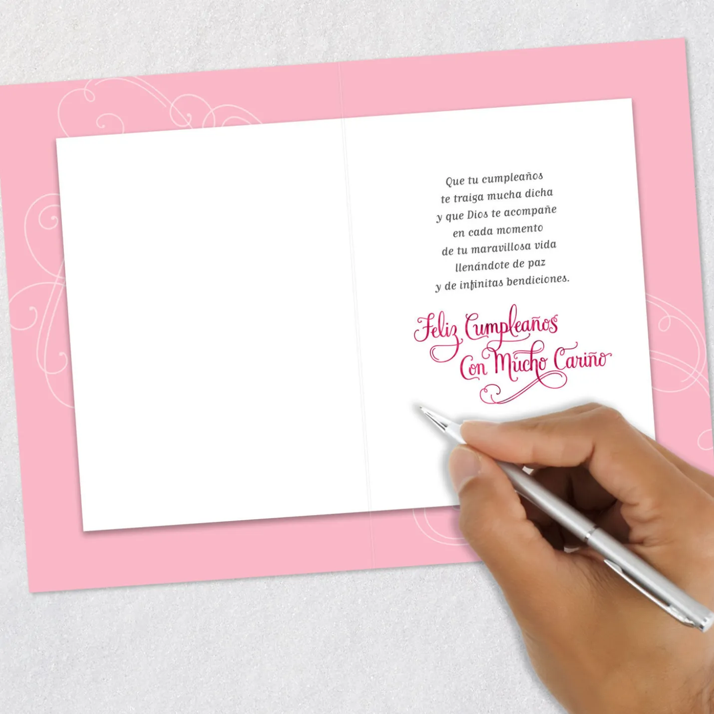 Peace and Infinite Blessings Spanish-Language Religious Birthday Card for Sister