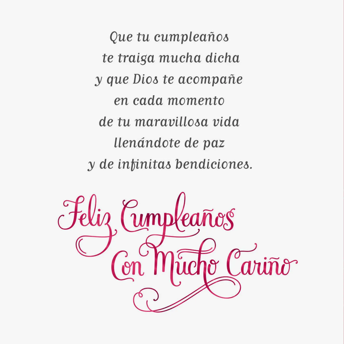 Peace and Infinite Blessings Spanish-Language Religious Birthday Card for Sister