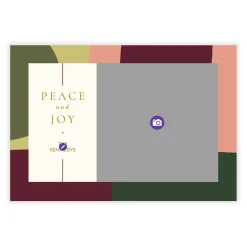 Peace and Joy Flat Christmas Photo Card