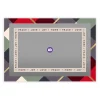 Peace and Love Plaid Flat Christmas Photo Card