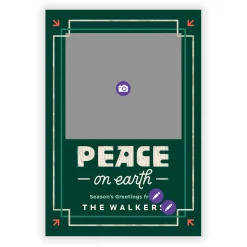 Peace on Earth Flat Christmas Photo Card
