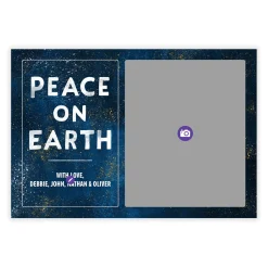 Peace on Earth Flat Holiday Photo Card
