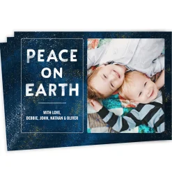Peace on Earth Flat Holiday Photo Card