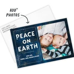Peace on Earth Flat Holiday Photo Card