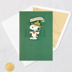 Peanuts® Beagle Scouts Snoopy Non-Stop Fun Birthday Card