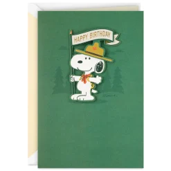 Peanuts® Beagle Scouts Snoopy Non-Stop Fun Birthday Card
