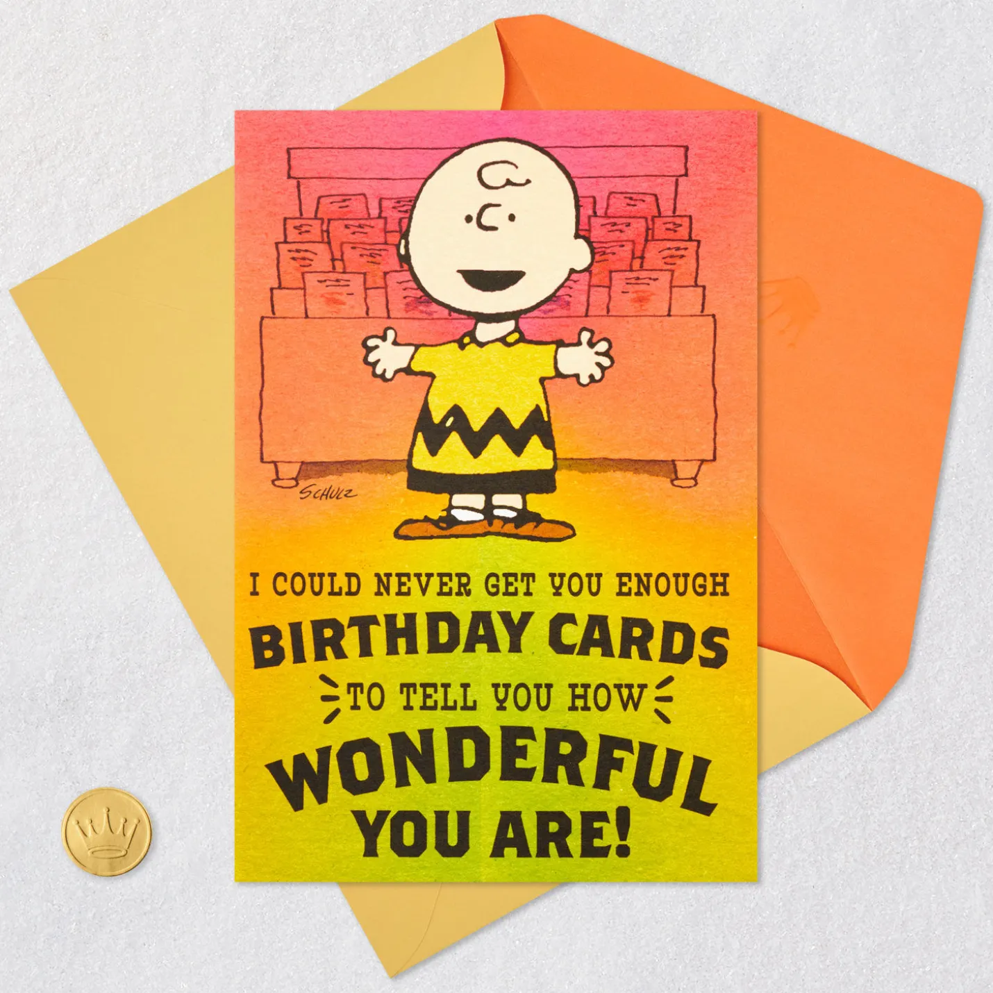 Peanuts® Charlie Brown Wonderful You Funny Birthday Card With Mini Cards