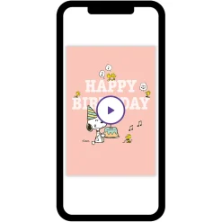 Peanuts® Cute Snoopy Party Custom Birthday Card