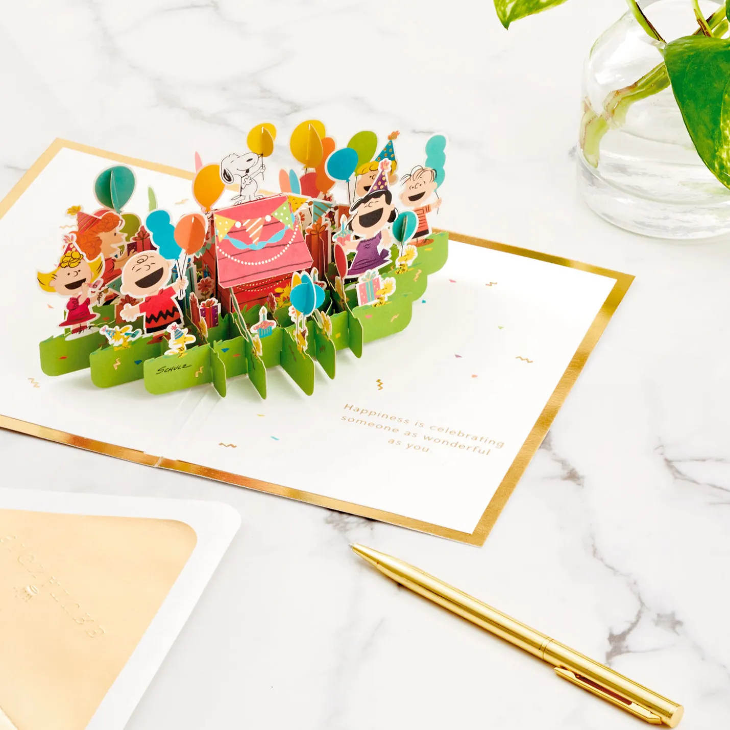Peanuts® Gang Celebrating You 3D Pop-Up Birthday Card