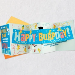 Peanuts® Snoopy and Woodstock Burpday Banner Funny Birthday Card