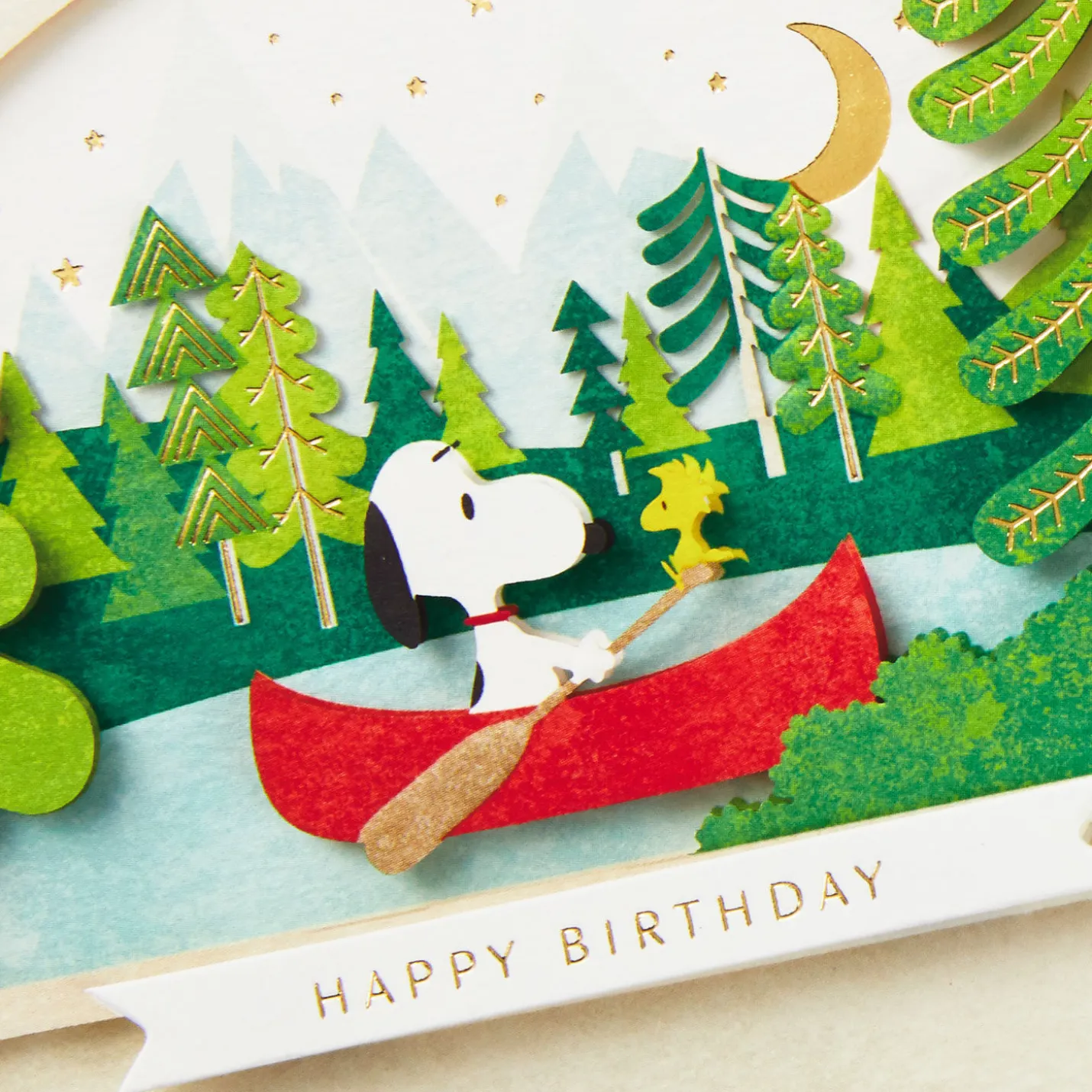 Peanuts® Snoopy and Woodstock Happy All Day Through Birthday Card