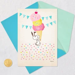 Peanuts® Super-Duper Triple-Scooper Birthday Card