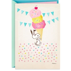 Peanuts® Super-Duper Triple-Scooper Birthday Card