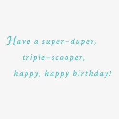 Peanuts® Super-Duper Triple-Scooper Birthday Card