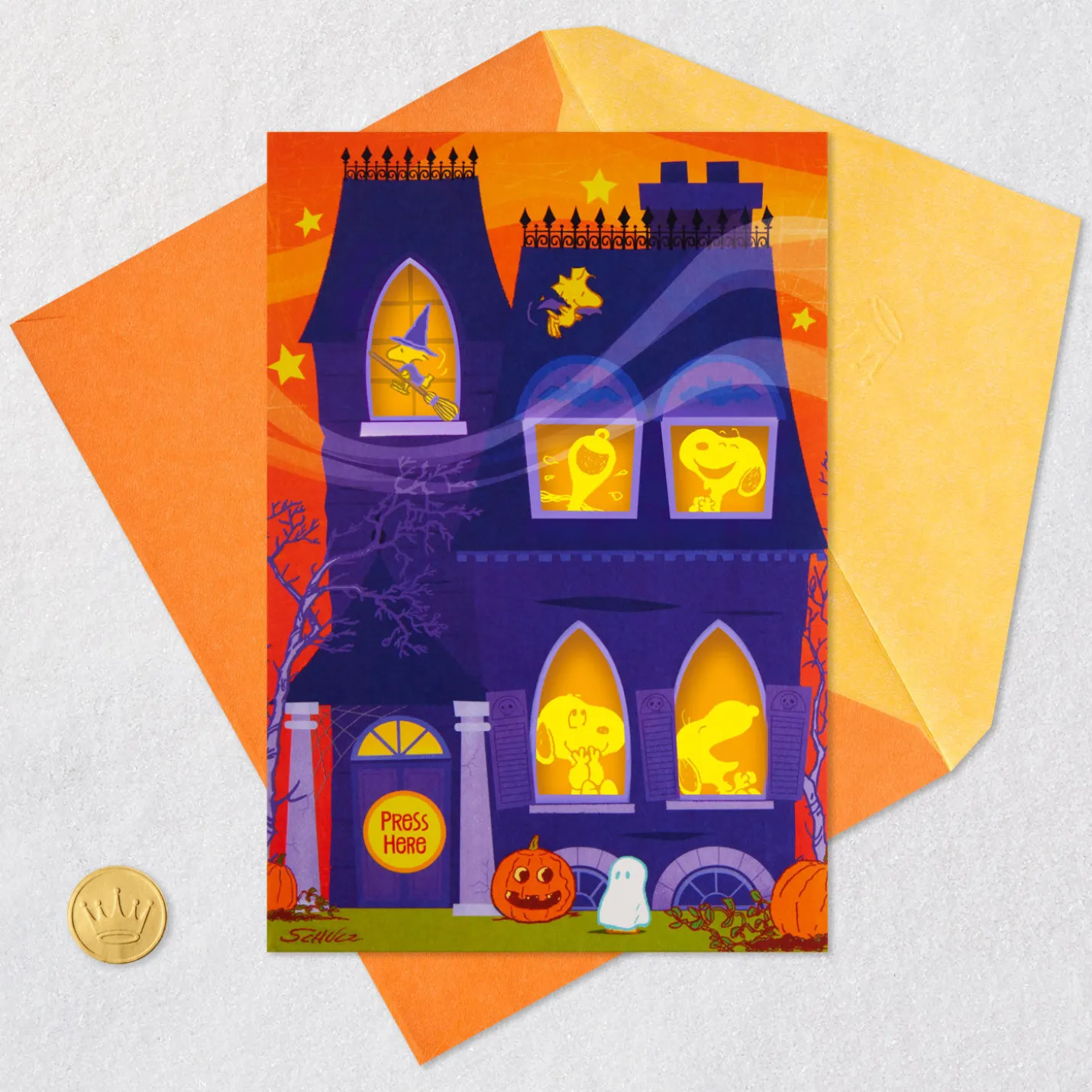 Peanuts® Abracadabra Musical Halloween Card With Light
