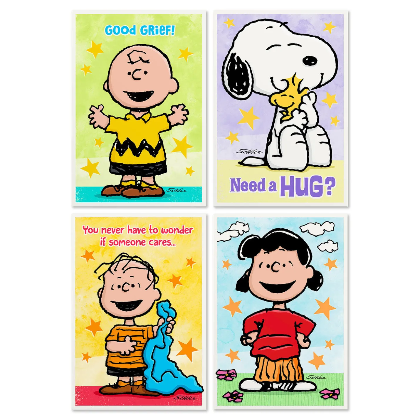 Peanuts® Assorted Religious Care and Concern Cards, Box of 12