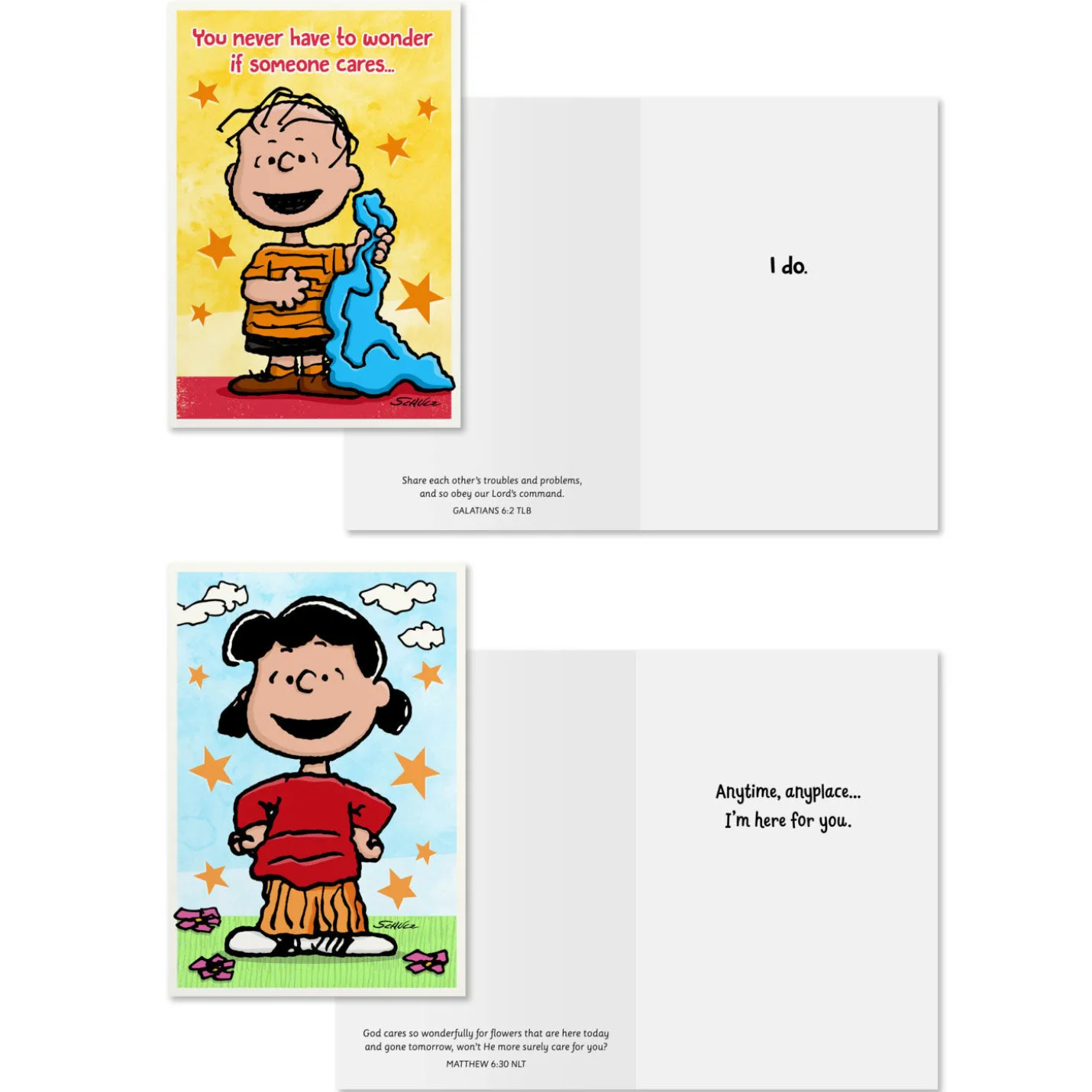 Peanuts® Assorted Religious Care and Concern Cards, Box of 12