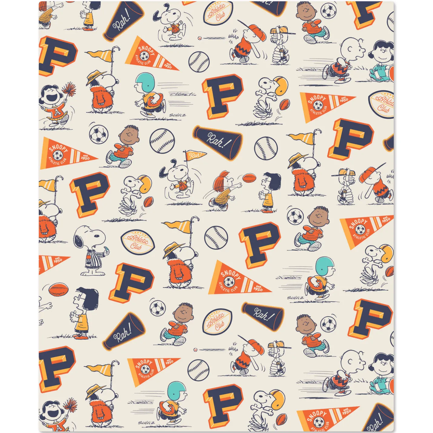 Peanuts® Athletic Club Two-Sided Throw Blanket, 50x60