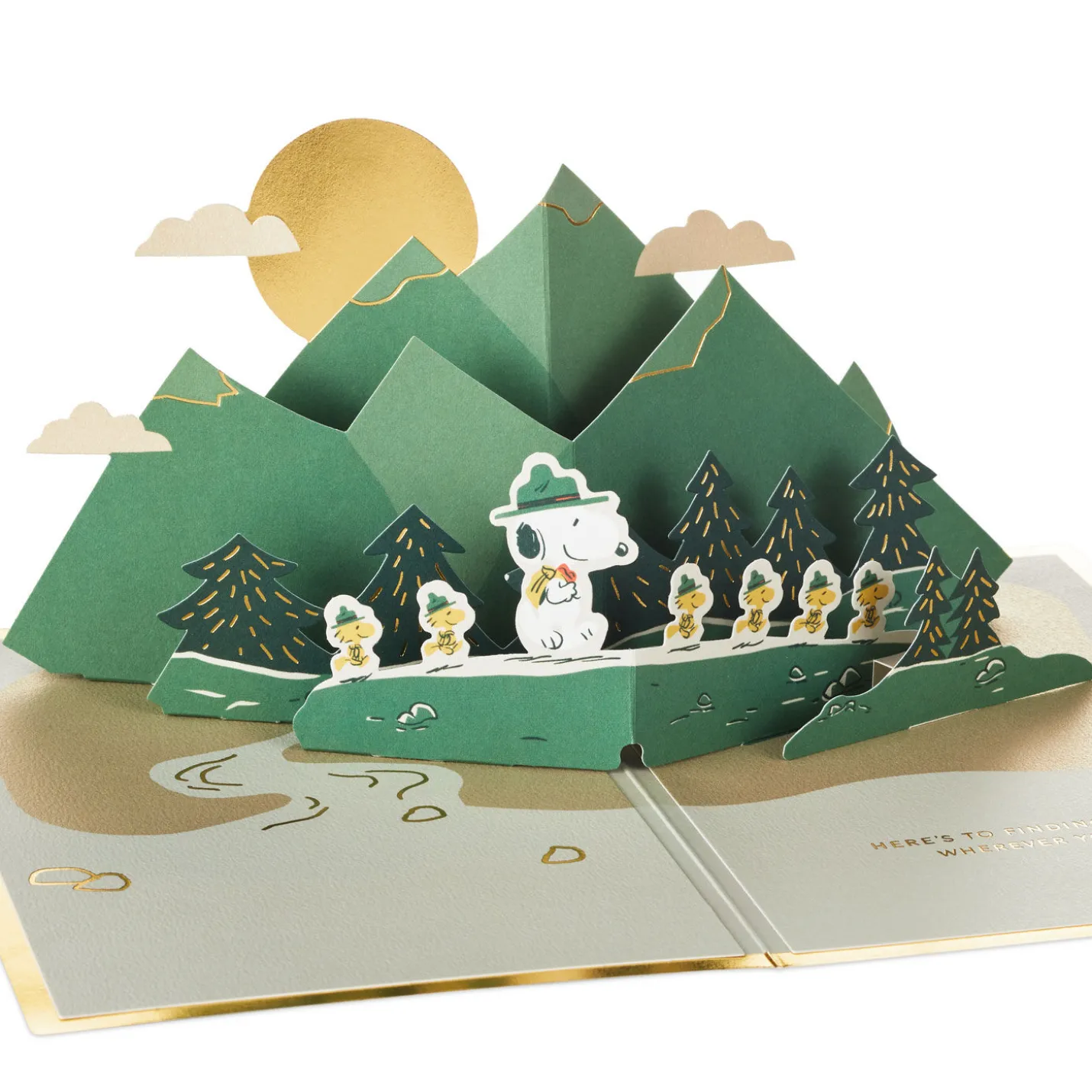 Peanuts® Beagle Scouts New Adventures Ahead 3D Pop-Up Card