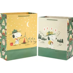 Peanuts® Beagle Scouts Snoopy and Troops 2-Pack Large and XL Gift Bags