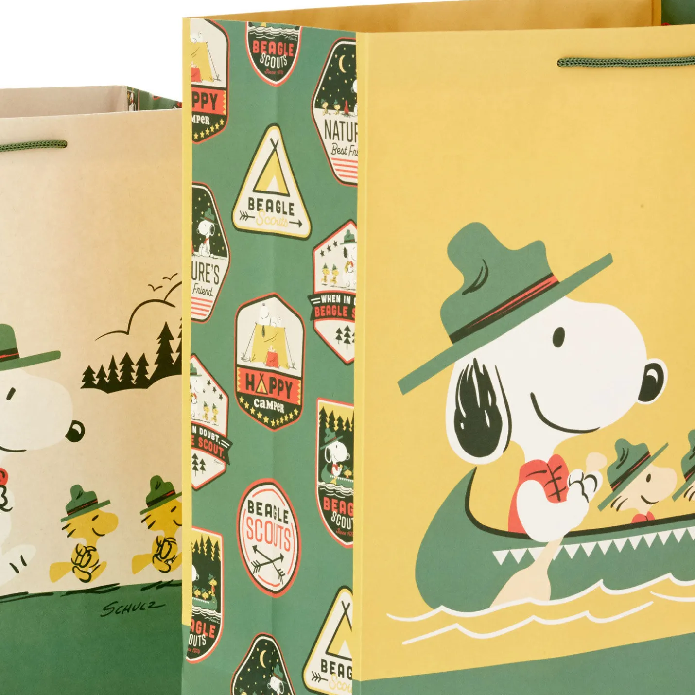Peanuts® Beagle Scouts Snoopy and Troops 2-Pack Large and XL Gift Bags