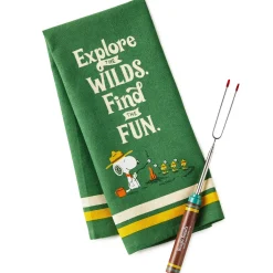 Peanuts® Beagle Scouts Tea Towel and S'mores Fork, Set of 2