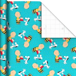 Peanuts® Charlie Brown and Snoopy With Cake Wrapping Paper, 17.5 sq. ft.