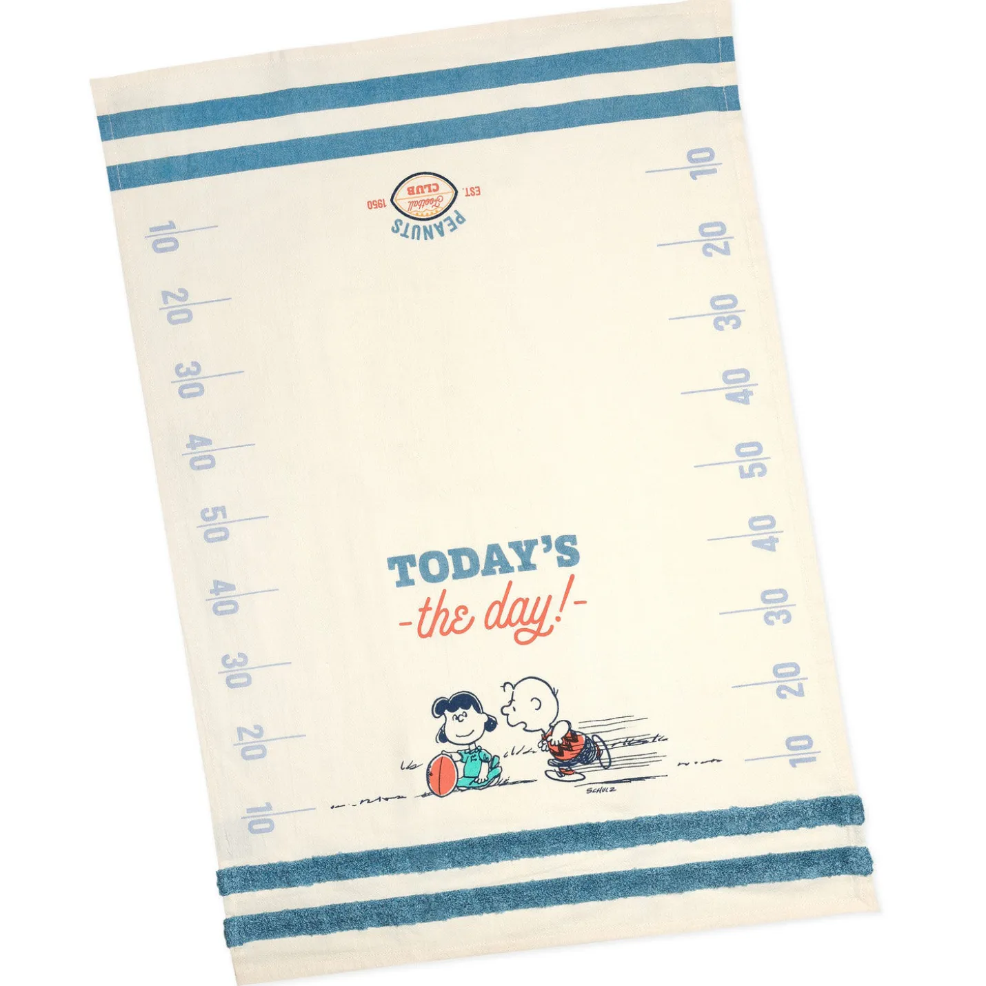 Peanuts® Football Club Charlie Brown and Lucy Tea Towel, 18x26