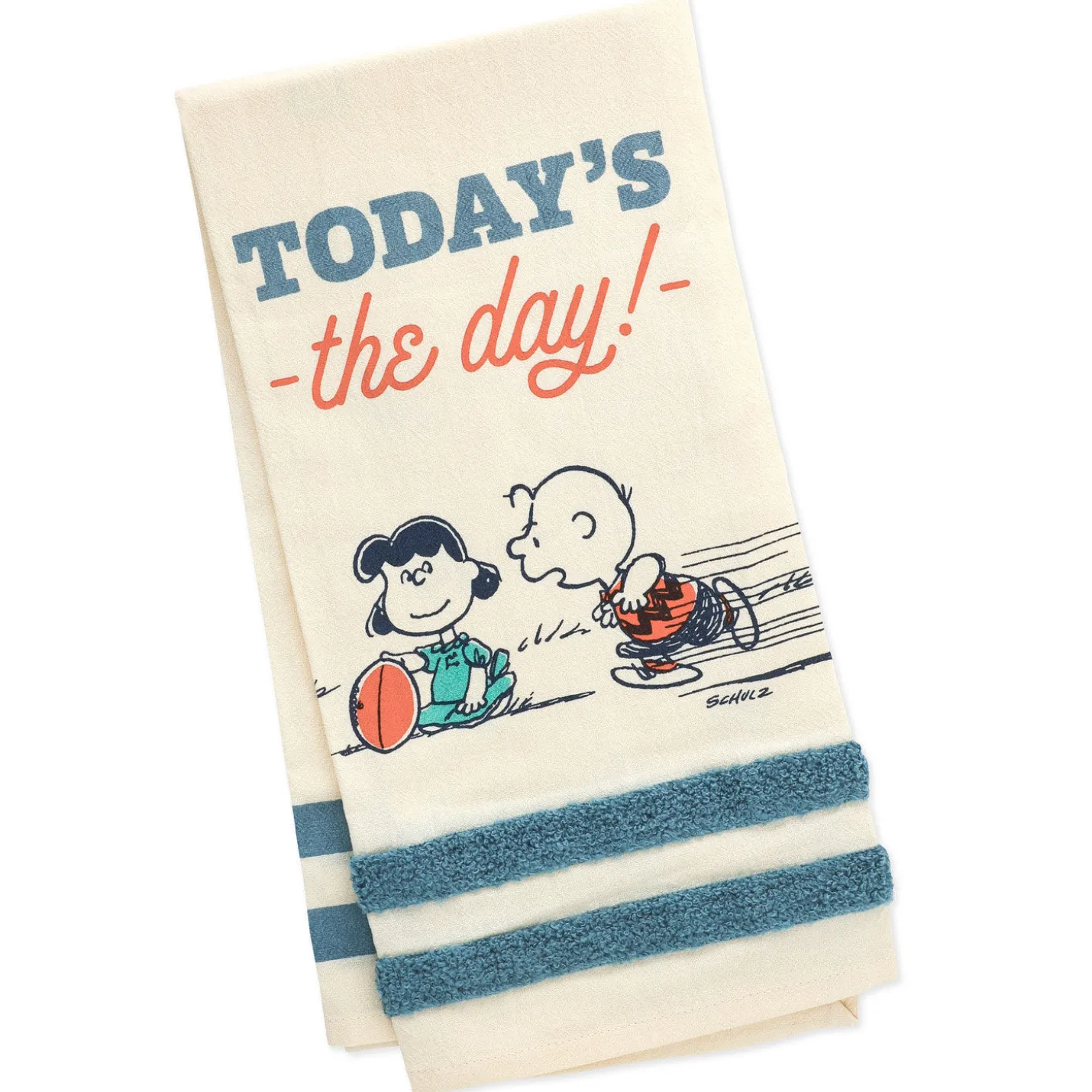 Peanuts® Football Club Charlie Brown and Lucy Tea Towel, 18x26