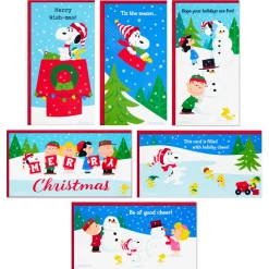 Peanuts® Gang Assorted Money Holder Boxed Christmas Cards, Pack of 36