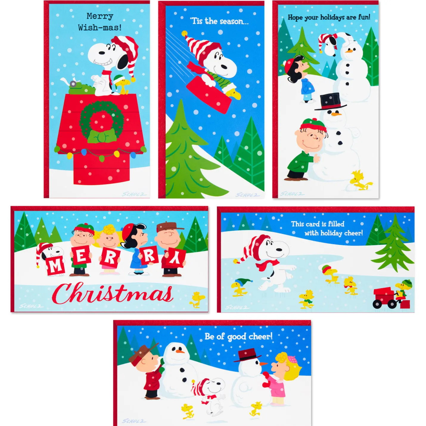 Peanuts® Gang Assorted Money Holder Boxed Christmas Cards, Pack of 36