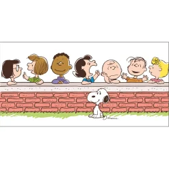 Peanuts® Gang at Brick Wall Collectible Drinking Glass, 13.5 oz.