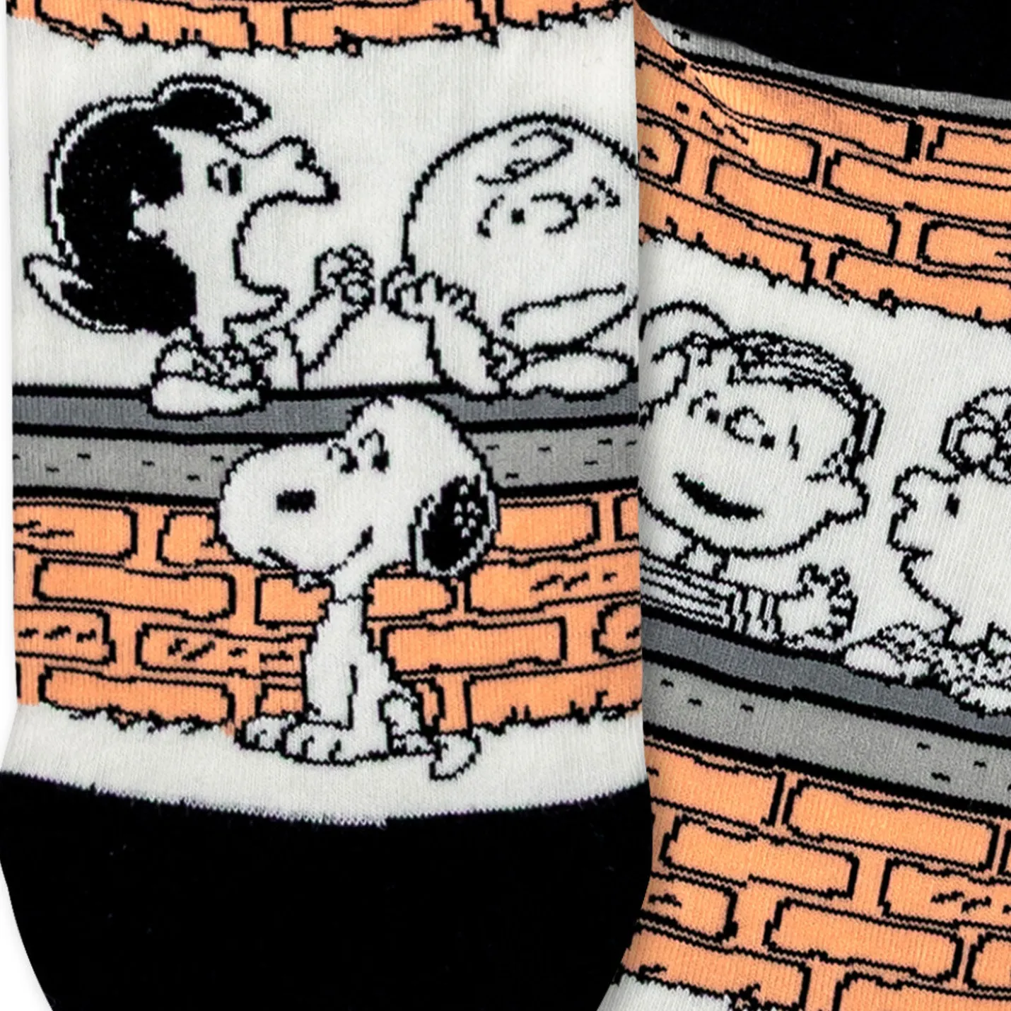Peanuts® Gang at Brick Wall Novelty Crew Socks